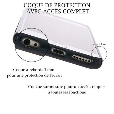 Coque personnalisable pour iPhone 13 Pro Max - Contour Souple Noir