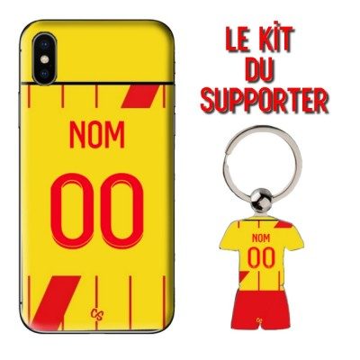 Kit supporter Football Lens Domicile 2022 Coque + Porte clés